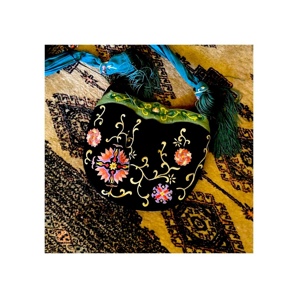Rusian designer leather Embroidered